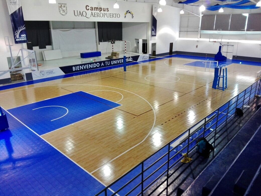 Close-up de duela deportiva para cancha de basketball profesional